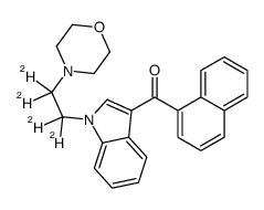 naphthalen-1-yl-[1-(1,1,2,2-tetradeuterio-2-morpholin-4-ylethyl)indol-3-yl]methanone结构式