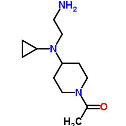 1-{4-[(2-Aminoethyl)(cyclopropyl)amino]-1-piperidinyl}ethanone Structure