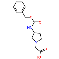 (3-Benzyloxycarbonylamino-pyrrolidin-1-yl)-acetic acid structure