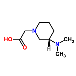 [(3S)-3-(Dimethylamino)-1-piperidinyl]acetic acid结构式