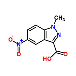 1-methyl-5-nitro-1H-indazole-3-carboxylic acid structure