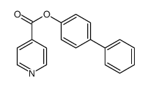 (4-phenylphenyl) pyridine-4-carboxylate Structure