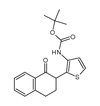 tert-butyl (2-(1-oxo-1,2,3,4-tetrahydronaphthalen-2-yl)thiophen-3-yl)carbamate结构式