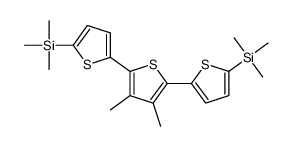 [5-[3,4-dimethyl-5-(5-trimethylsilylthiophen-2-yl)thiophen-2-yl]thiophen-2-yl]-trimethylsilane结构式