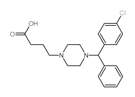 4-[(4-CHLOROPHENYL)PHENYLMETHYL]-1-PIPERAZINEBUTANOIC ACID结构式