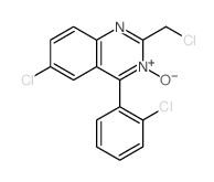 6-chloro-2-(chloromethyl)-4-(2-chlorophenyl)-2H-quinazoline 3-oxide Structure