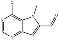 7-Bromo-5-methyl-5H-pyrrolo-[3,2-d]pyrimidine-6-carbaldehyde Structure