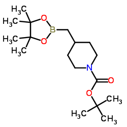 2-Methyl-2-propanyl 4-[(4,4,5,5-tetramethyl-1,3,2-dioxaborolan-2-yl)methyl]-1-piperidinecarboxylate Structure