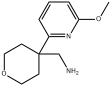 [4-(6-Methoxypyridin-2-yl)oxan-4-yl]methanamine结构式