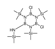 4,6-dichloro-N,1,3,5-tetrakis(trimethylsilyl)-1,3,5,2,4,6-triazatriborinan-2-amine结构式