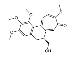 (6S)-5,6-dihydro-6-(hydroxymethyl)-1,2,3-trimethoxy-9-(methylsulfanyl)-8H-cyclohepta[a]naphthalen-8-one结构式