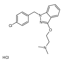 2-[1-[(4-chlorophenyl)methyl]indazol-3-yl]oxy-N,N-dimethylethanamine,hydrochloride Structure