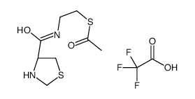 S-[2-[[(4R)-1,3-thiazolidine-4-carbonyl]amino]ethyl] ethanethioate,2,2,2-trifluoroacetic acid Structure