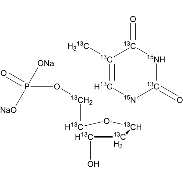 Thymidine13C10,15N2 5′-monophosphate sodium salt picture