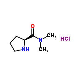 (S)-N,N-二甲基吡咯烷-2-甲酰胺盐酸盐结构式