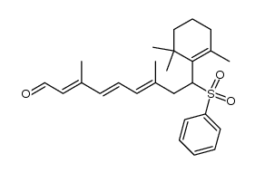 3,7-dimethyl-9-phenylsulfonyl-9-[2,6,6-trimethylcyclohex-1-enyl]nona-2,4,6-trienal Structure