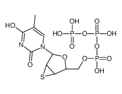 1-(2',3'-epithio-2',3'-dideoxy-beta-D-lyxofuranosyl)thymine 5'-triphosphate structure