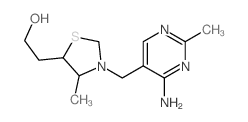 5-Thiazolidineethanol,3-[(4-amino-2-methyl-5-pyrimidinyl)methyl]-4-methyl-结构式