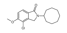 4-Chloro-2-cyclooctyl-5-methoxy-2,3-dihydro-isoindol-1-one结构式