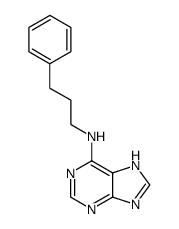 (3-phenyl-propyl)-(7(9)H-purin-6-yl)-amine Structure
