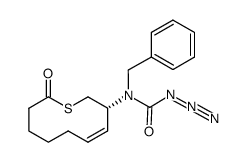 (R-(Z))-(3,6,7,8,9,10-Hexahydro-10-oxo-2H-thiecin-3-yl)-(phenylmethyl)carbamoyl azide结构式