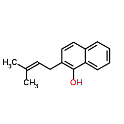 2-(3-Methyl-2-buten-1-yl)-1-naphthol Structure