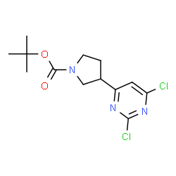 1-Pyrrolidinecarboxylic acid, 3-(2,6-dichloro-4-pyrimidinyl)-, 1,1-dimethylethyl ester picture