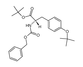 O-(1,1-dimethylethyl)-N-[(phenylmethoxy)carbonyl]-L-tyrosine 1,1-dimethylethyl ester结构式