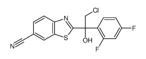 2-[2-chloro-1-(2,4-difluorophenyl)-1-hydroxyethyl]-1,3-benzothiazole-6-carbonitrile结构式