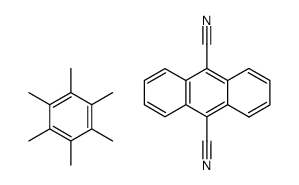 anthracene-9,10-dicarbonitrile compound with 1,2,3,4,5,6-hexamethylbenzene (1:1)结构式