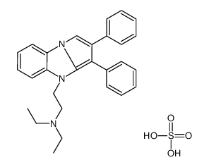 2-(2,3-diphenylpyrrolo[1,2-a]benzimidazol-4-yl)-N,N-diethylethanamine,sulfuric acid Structure