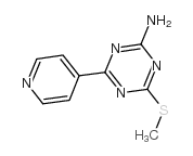 4-methylsulfanyl-6-pyridin-4-yl-1,3,5-triazin-2-amine structure