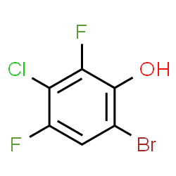 6-Bromo-3-chloro-2,4-difluorophenol结构式
