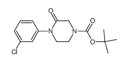 4-(tert-butoxycarbonyl)-1-(3-chlorophenyl)-2-piperazinone结构式