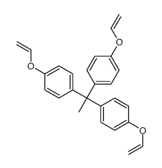 1-[1,1-bis(4-ethenoxyphenyl)ethyl]-4-ethenoxybenzene Structure