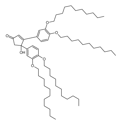 3,4-bis[3,4-di(undecoxy)phenyl]-4-hydroxycyclopent-2-en-1-one结构式