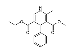 5-ethoxycarbonyl-1,4-dihydro-3-methoxycarbonyl-2-methyl-4-phenylpyridine结构式