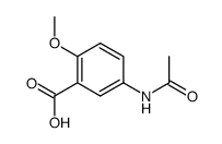 Benzoic acid, 5-(acetylamino)-2-methoxy- (9CI) structure