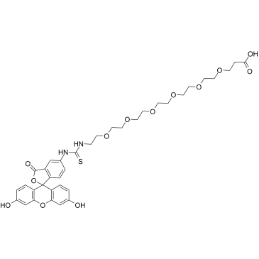 Fluorescein-PEG6-Acid Structure