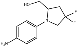 (1-(4-aminophenyl)-4,4-difluoropyrrolidin-2-yl)methanol结构式