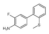 2-fluoro-4-(2-methylsulfanylphenyl)aniline Structure