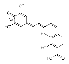 (E)-8-Hydroxy-2-[2-(3,4,5-trihydroxyphenyl)ethenyl]-7-quinolinecarboxylic acid sodium salt structure