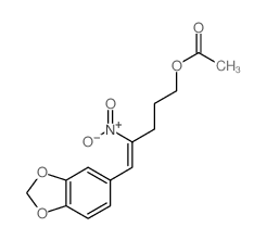 (5-benzo[1,3]dioxol-5-yl-4-nitro-pent-4-enyl) acetate structure