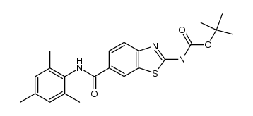 tert-butyl 6-(mesitylcarbamoyl)benzo[d]thiazol-2-yl-carbamate Structure