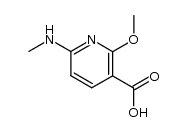 2-methoxy-6-methylaminopyridine-3-carboxylic acid Structure