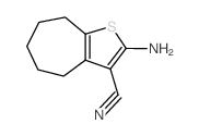 2-氨基-5,6,7,8-四氢-4H-环庚并[b]噻吩-3-甲腈结构式