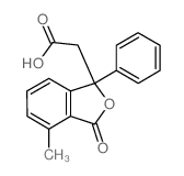 1-Isobenzofuranaceticacid, 1,3-dihydro-4-methyl-3-oxo-1-phenyl-结构式