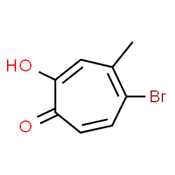 2,4,6-Cycloheptatrien-1-one, 5-bromo-2-hydroxy-4-methyl- (9CI) structure
