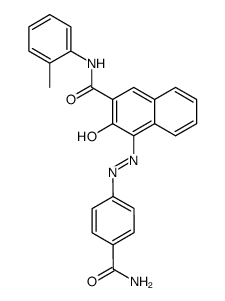 4-[[4-(aminocarbonyl)phenyl]azo]-3-hydroxy-N-(2-methylphenyl)naphthalene-2-carboxamide结构式