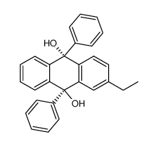 (+/-)-2-Ethyl-9,10-diphenyl-9,10-dihydro-anthracen-trans-9,10-diol Structure